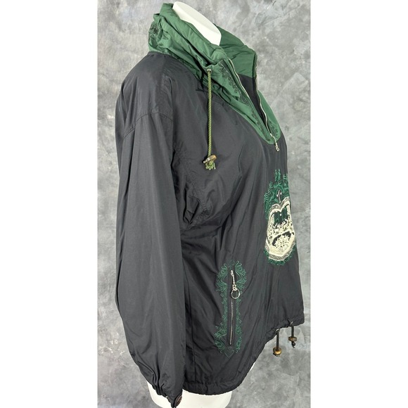 Bogner Men's Pullover Anorak Ski Jacket Green Black Festival sz L (15566) - Picture 8 of 12